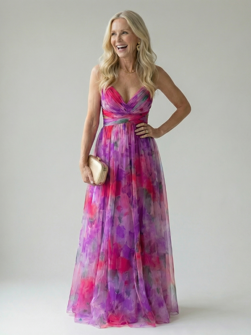 DELAMONT| Robe Maxi à Enveloppe Douce Isel