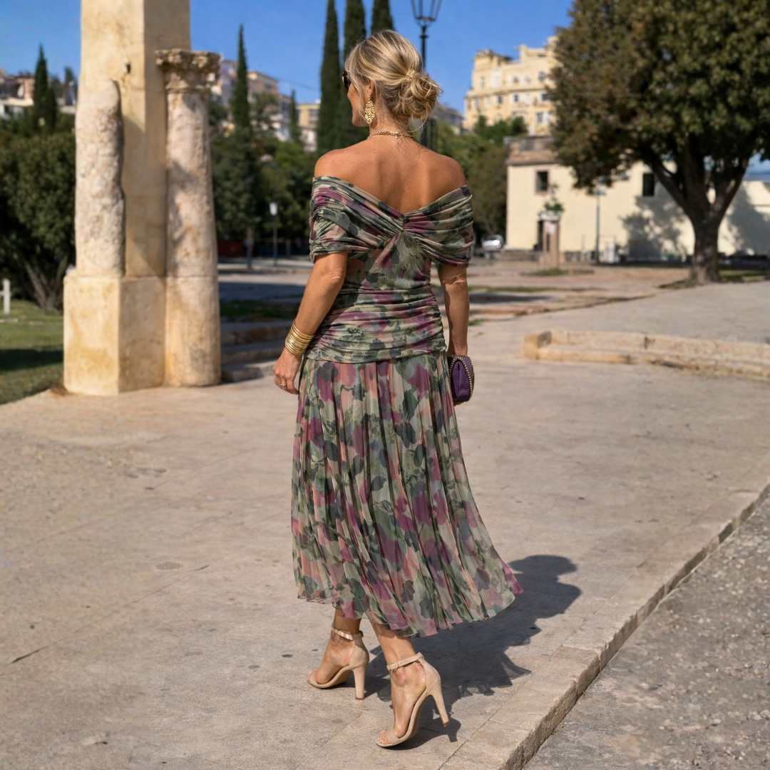 DELAMONT | Robe Longue Épaules Dénudées Camille