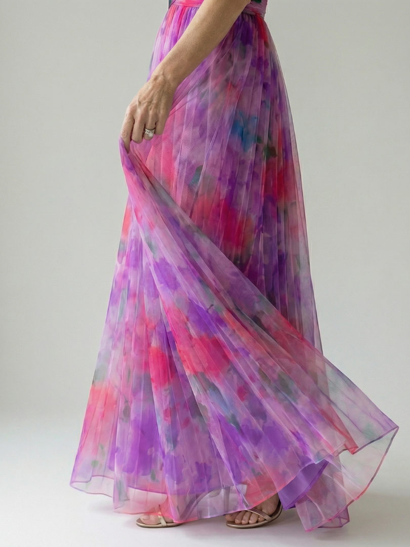 DELAMONT| Robe Maxi à Enveloppe Douce Isel