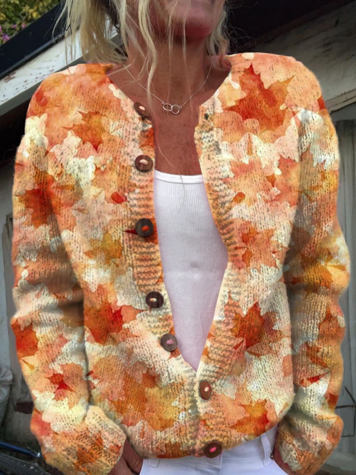 DELAMONT | Cardigan Feuilles d'Automne Marie
