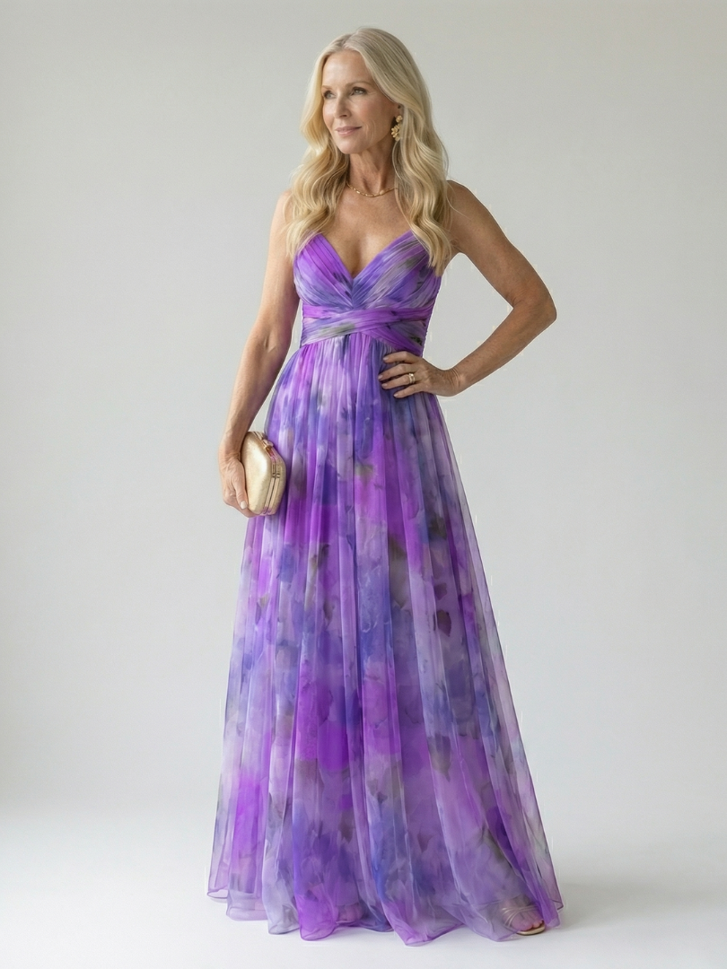DELAMONT| Robe Maxi à Enveloppe Douce Isel