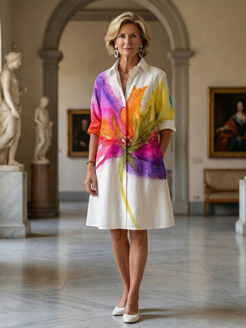 DELAMONT| Robe de Jardin Peinte Ulyssa