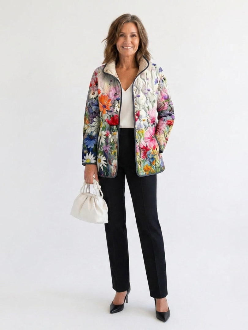 DELAMONT| Veste Matelassée Fleurs des Champs Manon