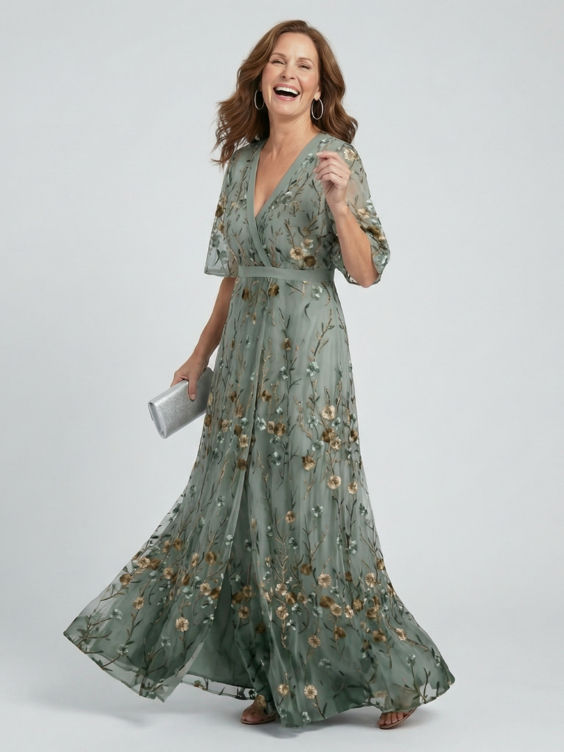 DELAMONT| Robe Maxi Halter Bloom Flow Selora