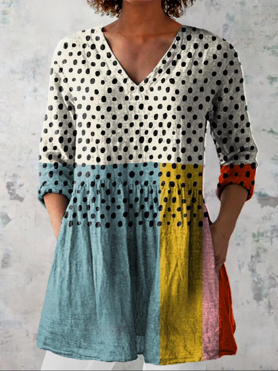 DELAMONT | Blouse Fluide Longue Col V Sophie