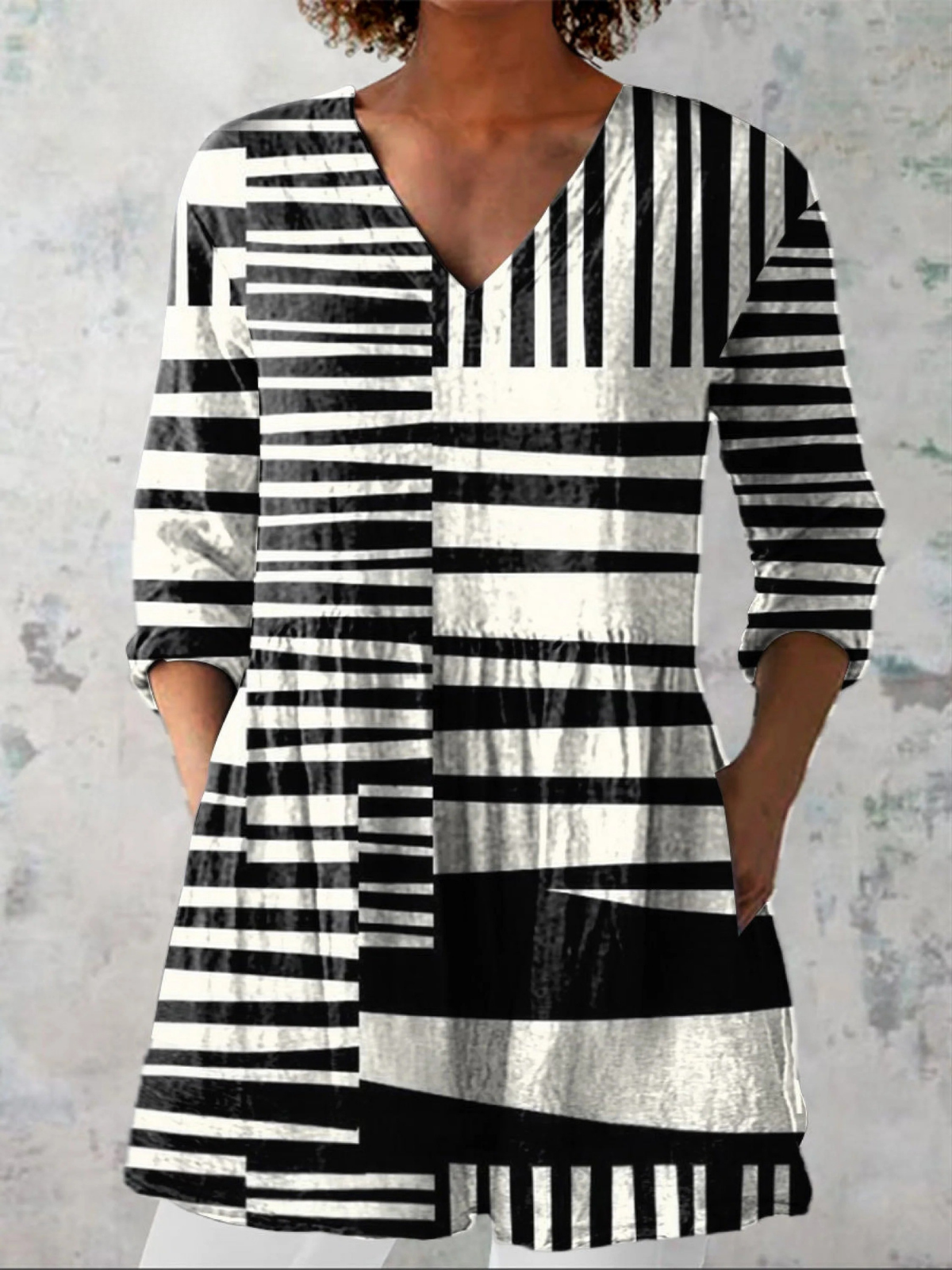 DELAMONT | Blouse Longue Col V Fluide Marie