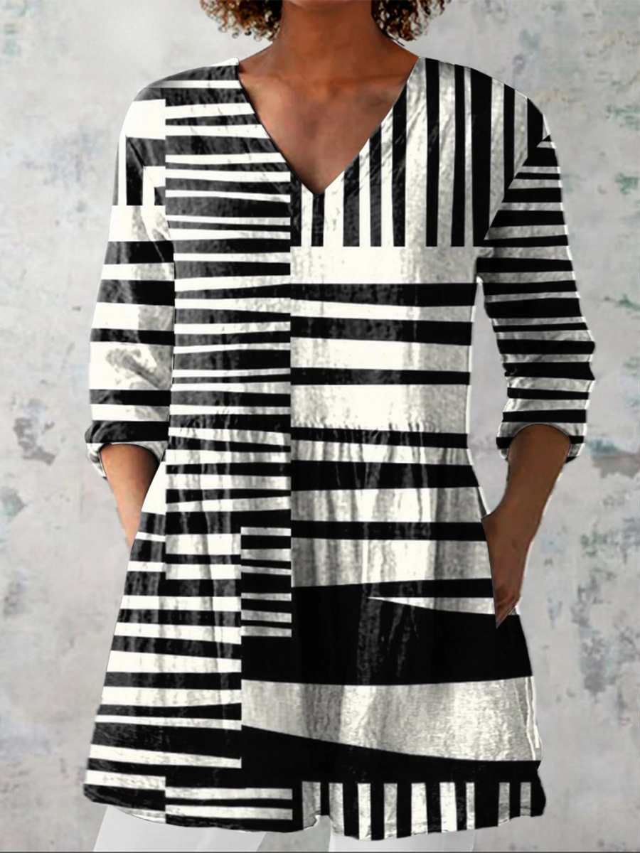 DELAMONT | Blouse Longue Col V Fluide Marie