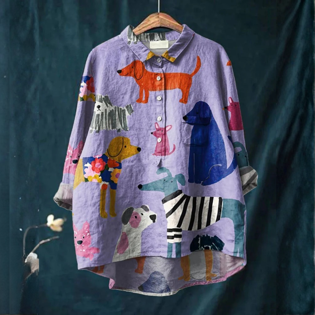 DELAMONT | Chemise Élégante à Motif Pauline