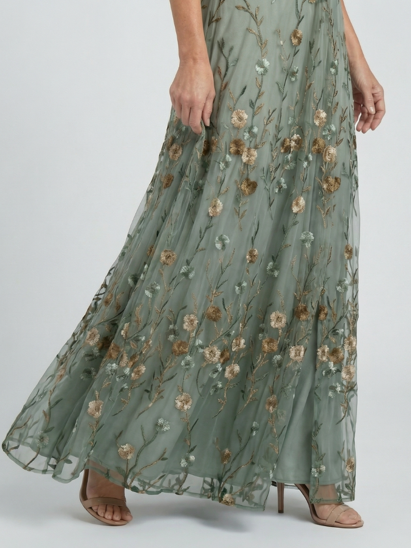DELAMONT| Robe Maxi Halter Bloom Flow Selora