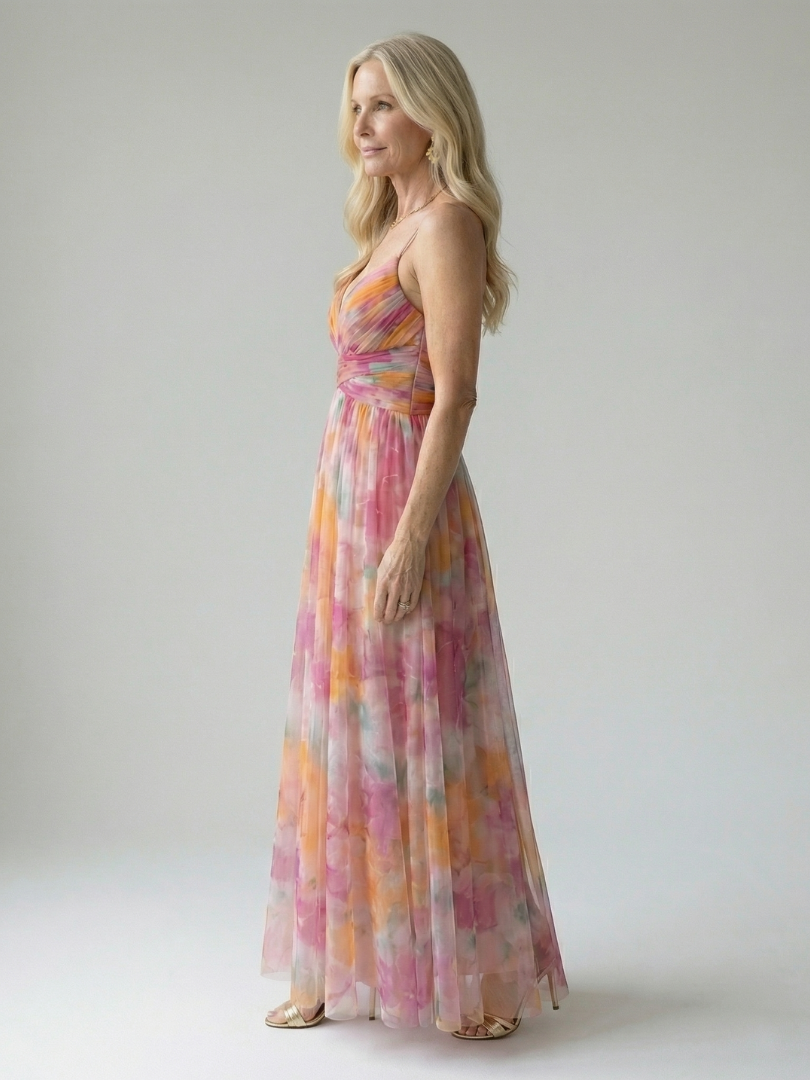 DELAMONT| Robe Maxi à Enveloppe Douce Isel