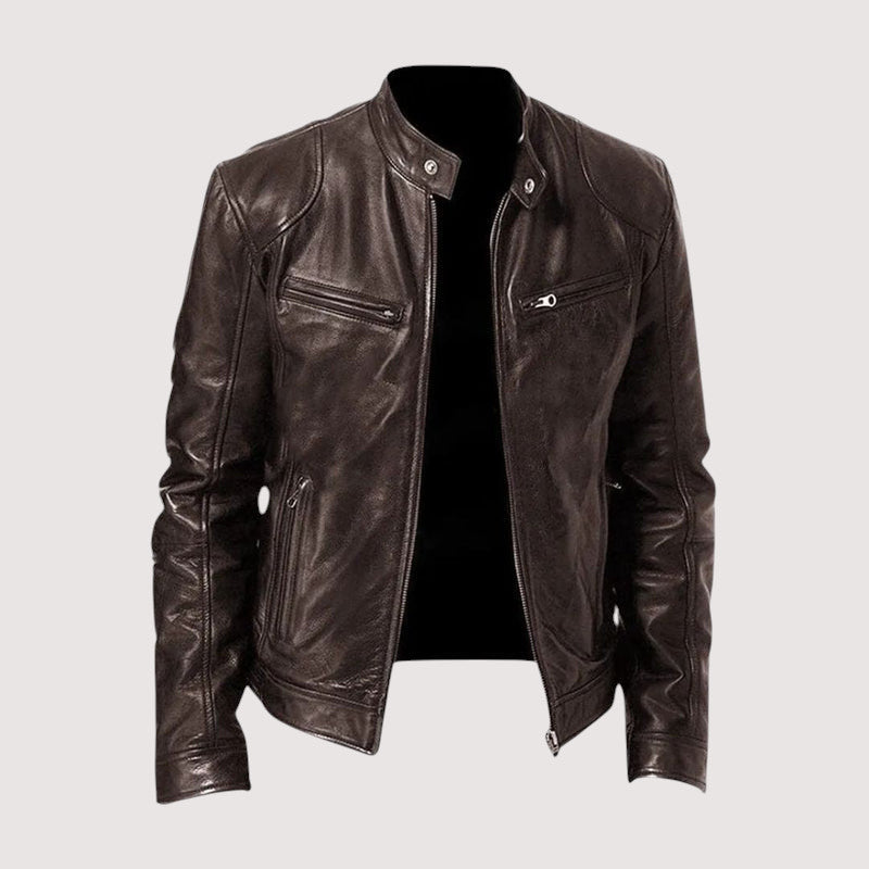 DELAMONT | VESTE EN CUIR HAUT DE GAMME ÉLÉGANTE POUR HOMME