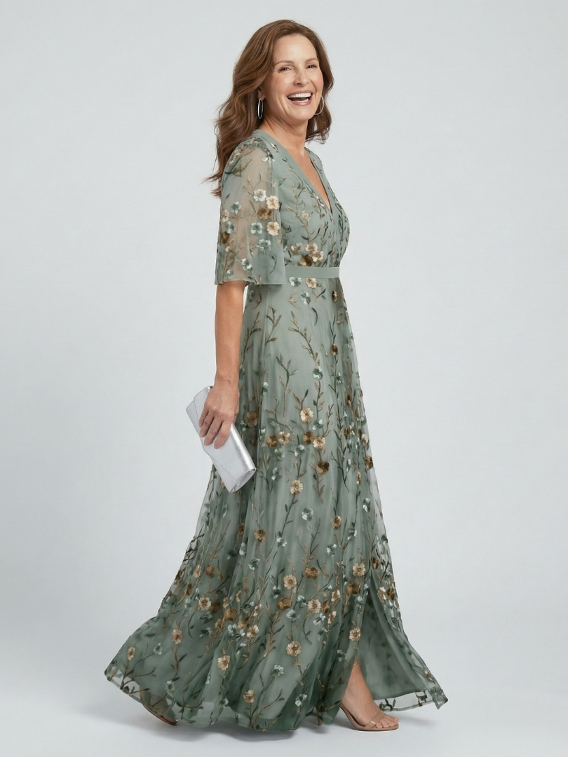 DELAMONT| Robe Maxi Halter Bloom Flow Selora