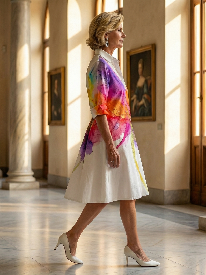 DELAMONT| Robe de Jardin Peinte Ulyssa