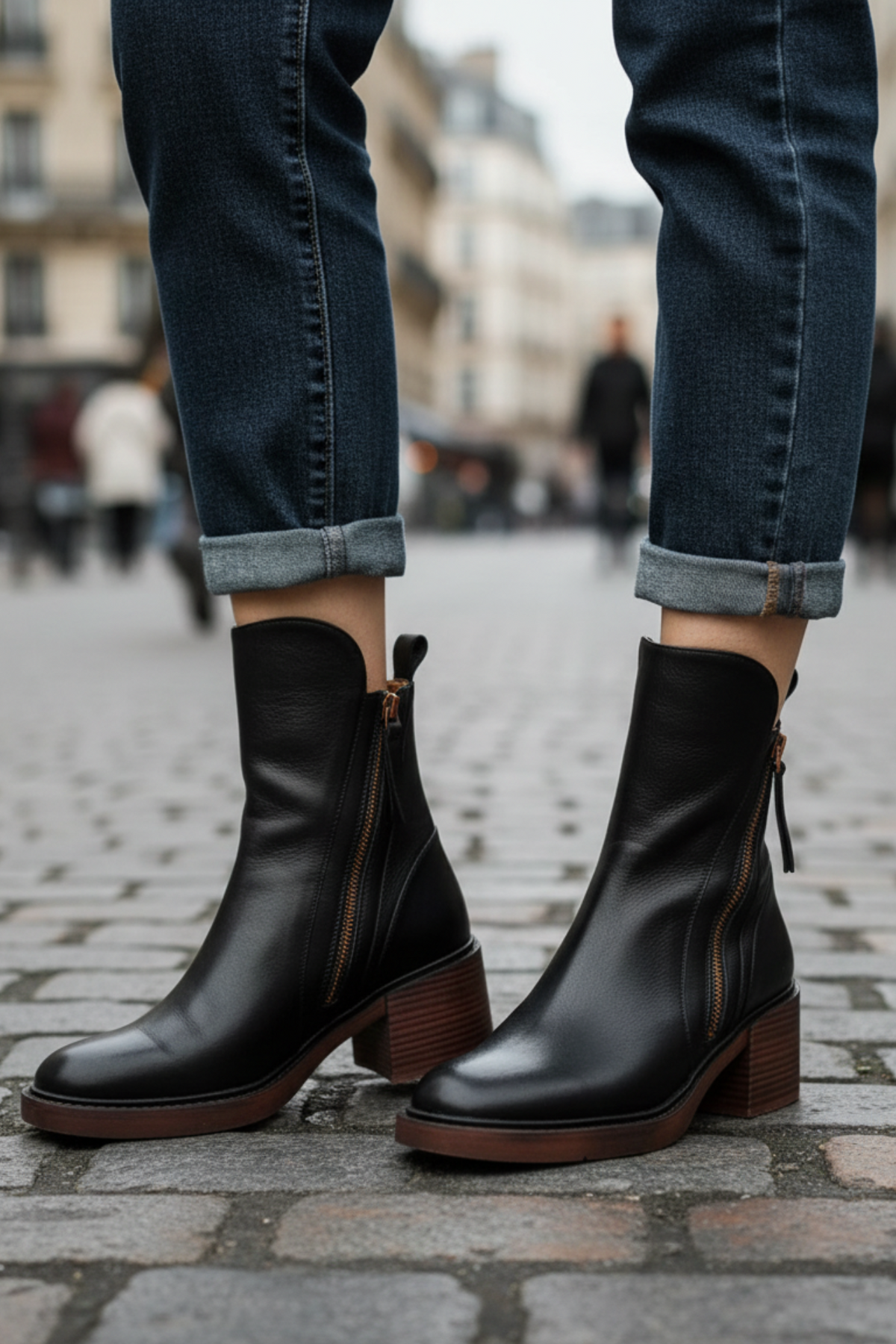 DELAMONT | Bottines Zippées Talon Confort Isabelle