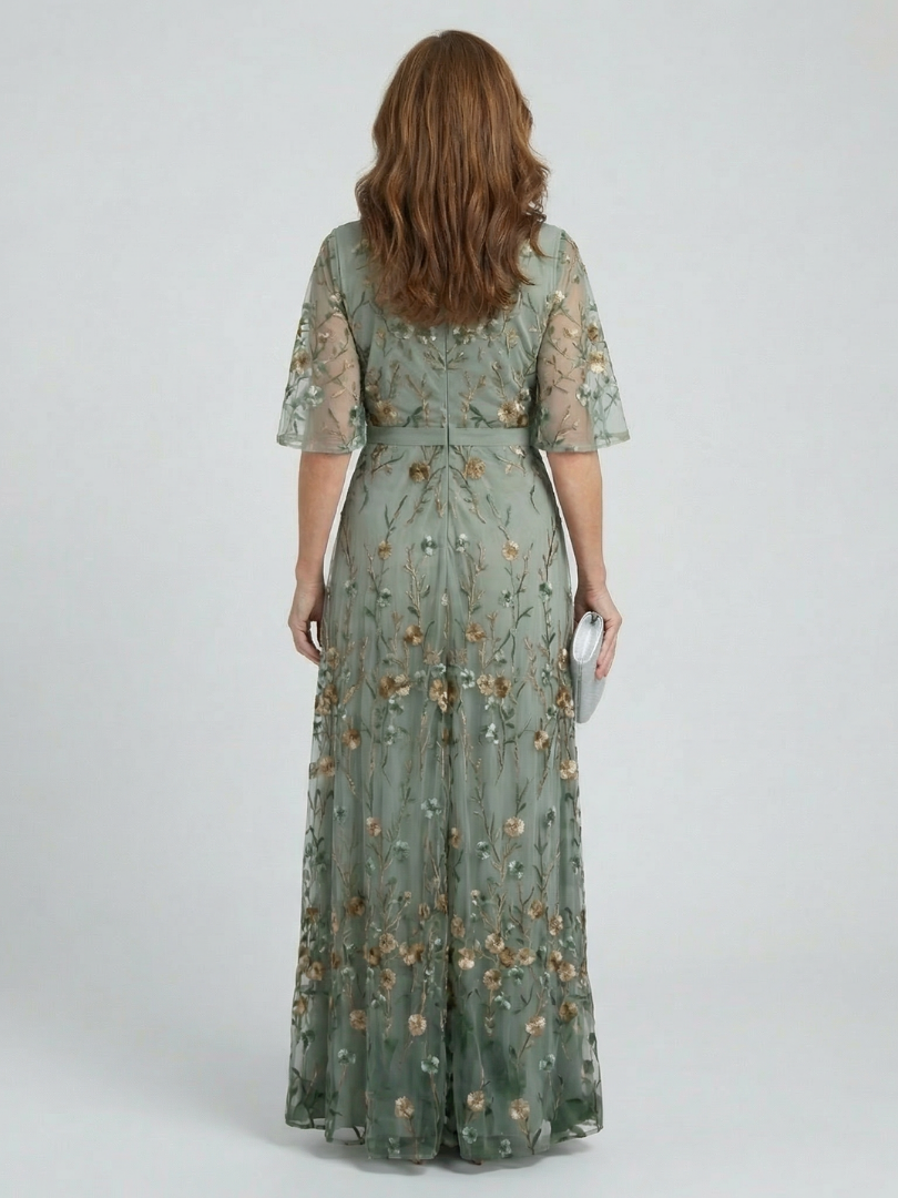 DELAMONT| Robe Maxi Halter Bloom Flow Selora