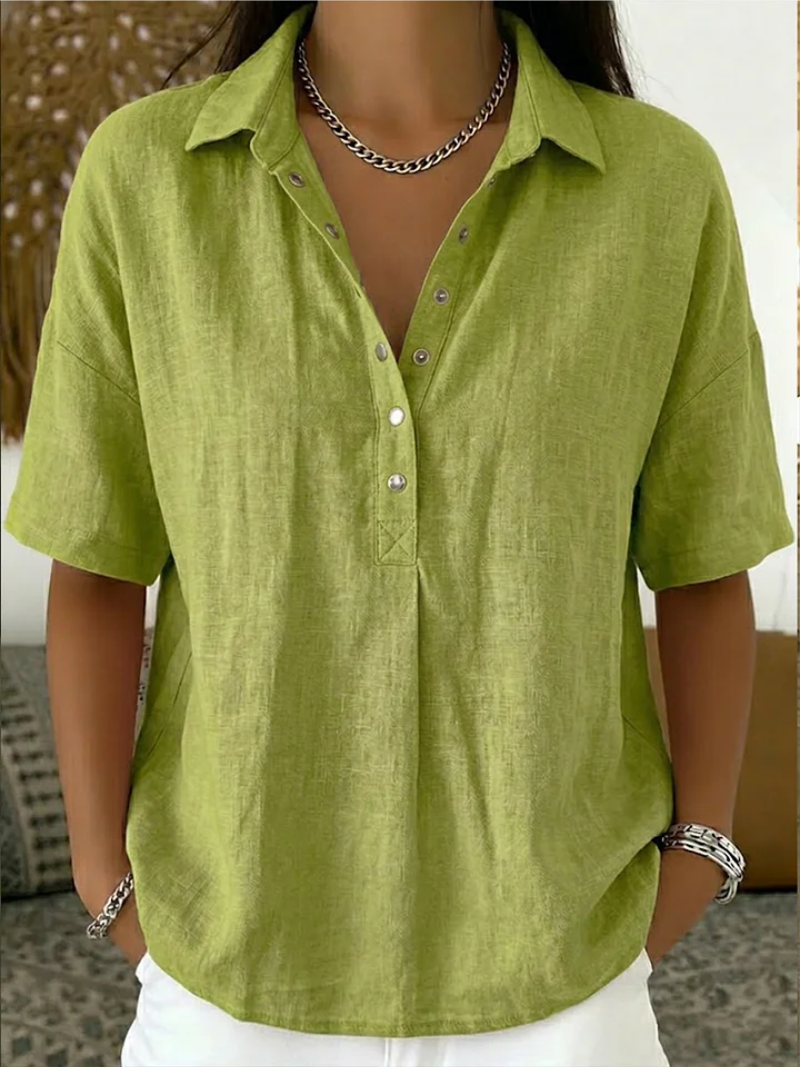 DELAMONT| Blouse avec Col et Détails Boutonnés Willow