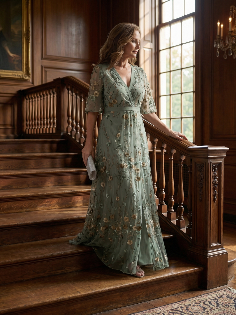 DELAMONT| Robe Maxi Halter Bloom Flow Selora