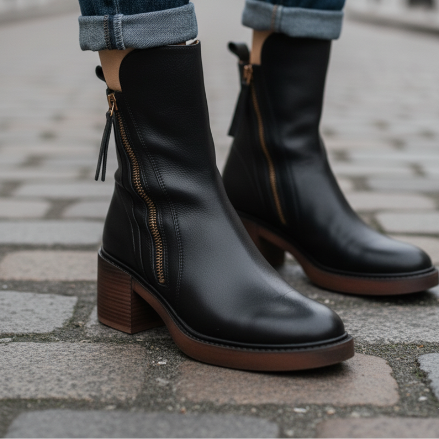 DELAMONT | Bottines Zippées Talon Confort Isabelle