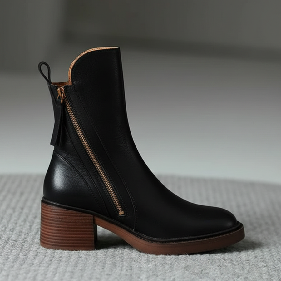 DELAMONT | Bottines Zippées Talon Confort Isabelle