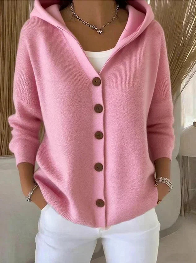 DELAMONT | Cardigan à Capuche Boutonné Marie