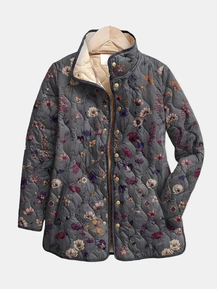 DELAMONT | Veste Matelassée Fleurs Séchées Nathalie