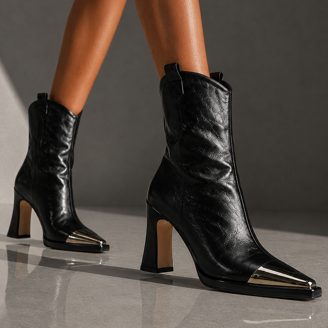 Delamont Paris | Bottines western à bout métallisé