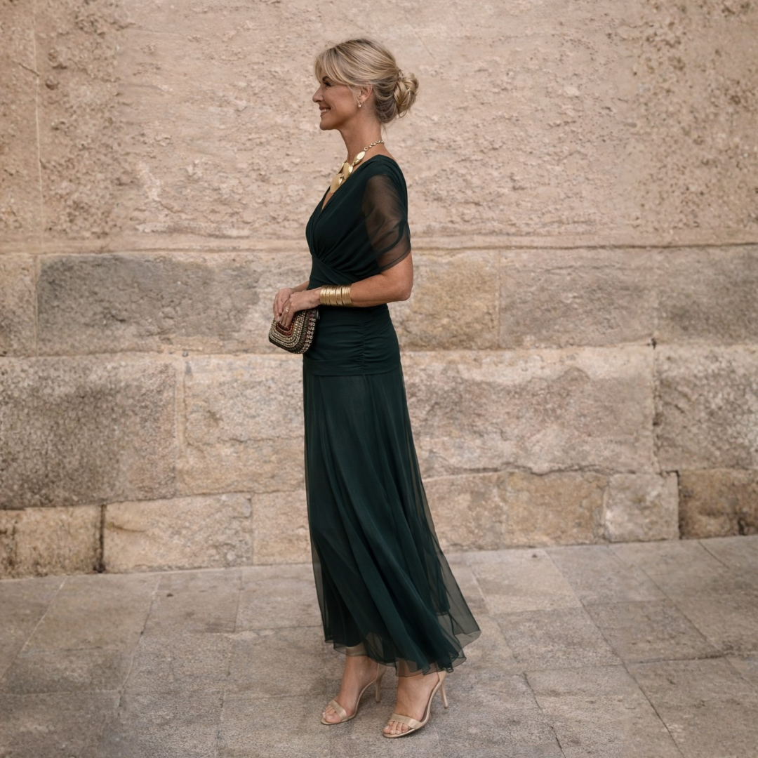 DELAMONT | Robe Longue Épaules Dénudées Camille