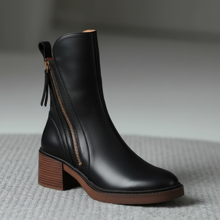 DELAMONT | Bottines Zippées Talon Confort Isabelle