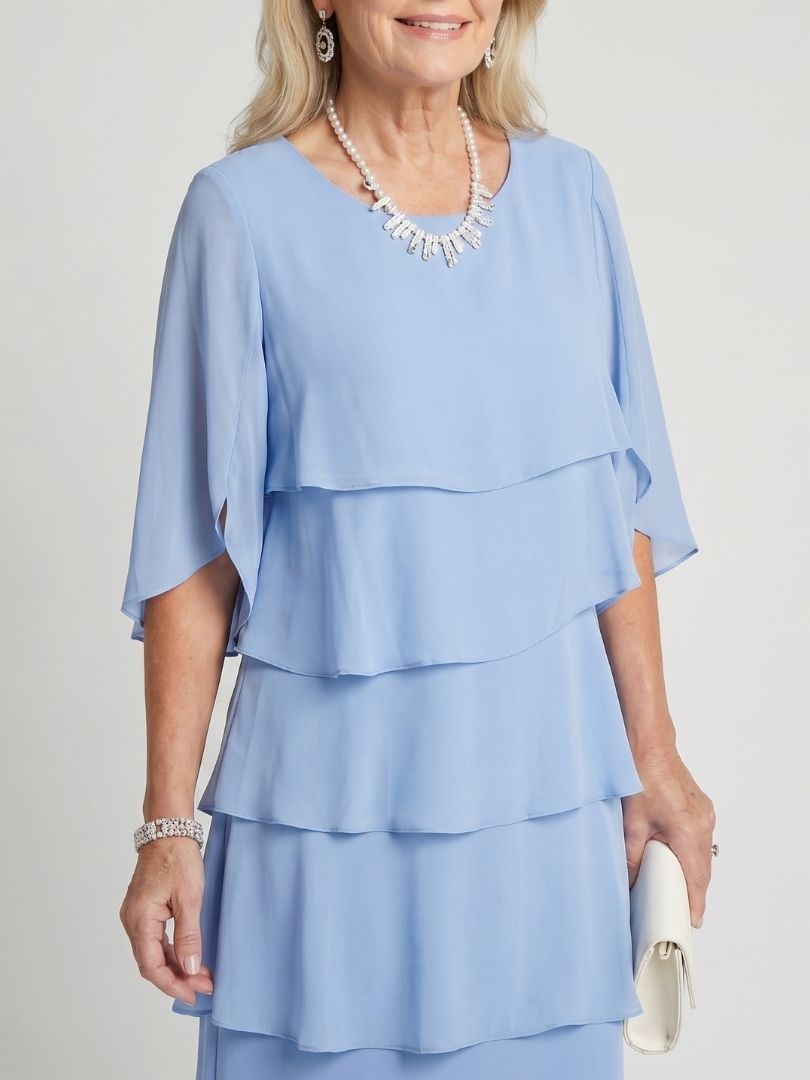 DELAMONT| Robe Midi à Volants Margaux