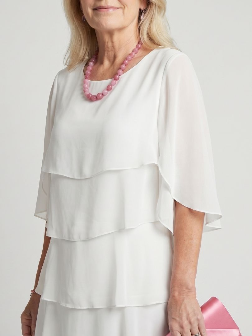 DELAMONT| Robe Midi à Volants Margaux