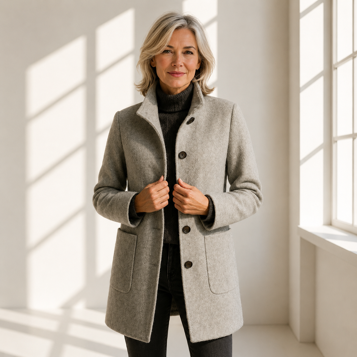 Delamont Paris| Manteau en laine à coupe midi