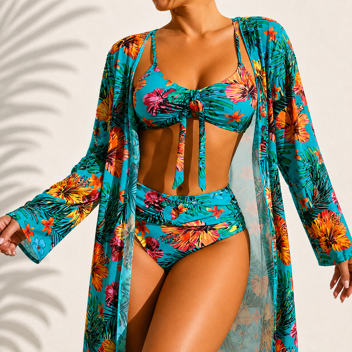 DELAMONT| Bikini 3 Pièces Élégant Tropical Marie