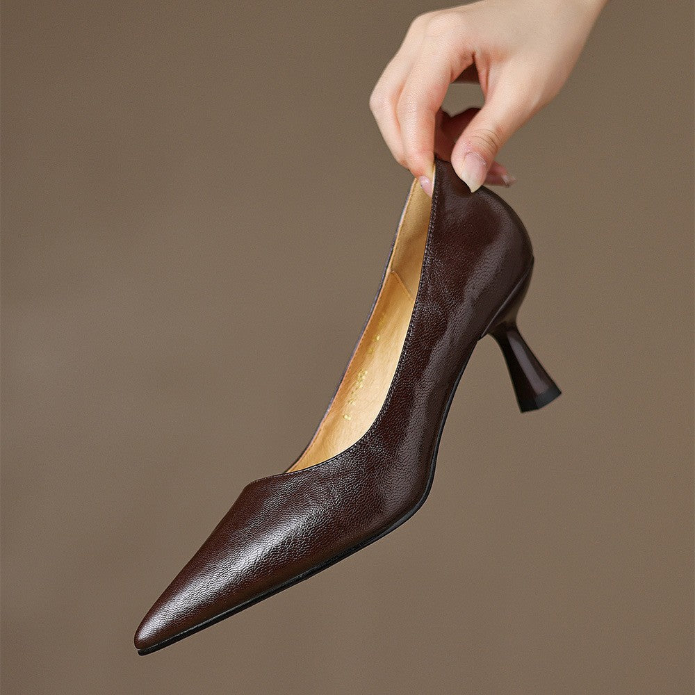 DELAMONT| Escarpins Fins en Cuir Lucie