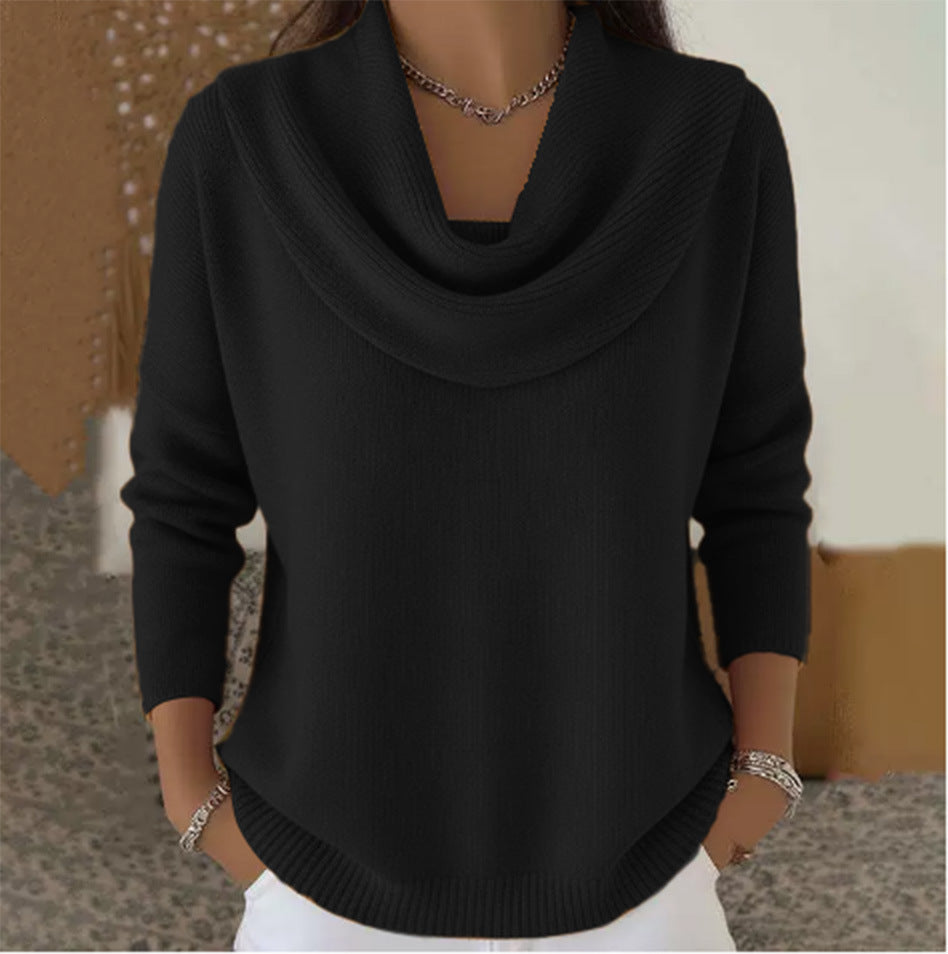 DELAMONT | Pull Col Bénitier Drapé Christine