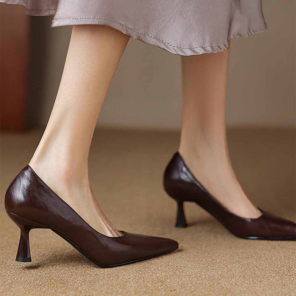 DELAMONT| Escarpins Fins en Cuir Lucie
