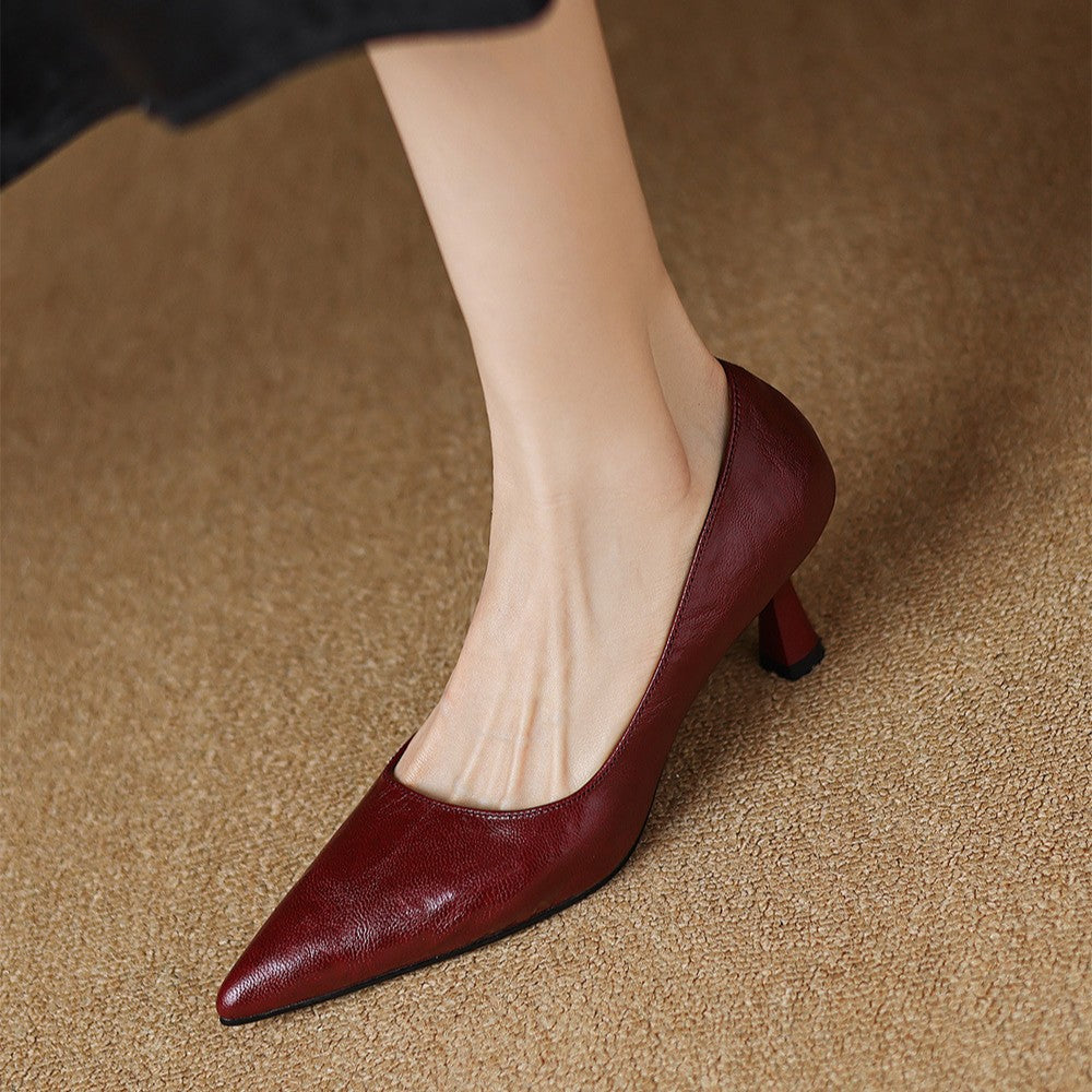 DELAMONT| Escarpins Fins en Cuir Lucie