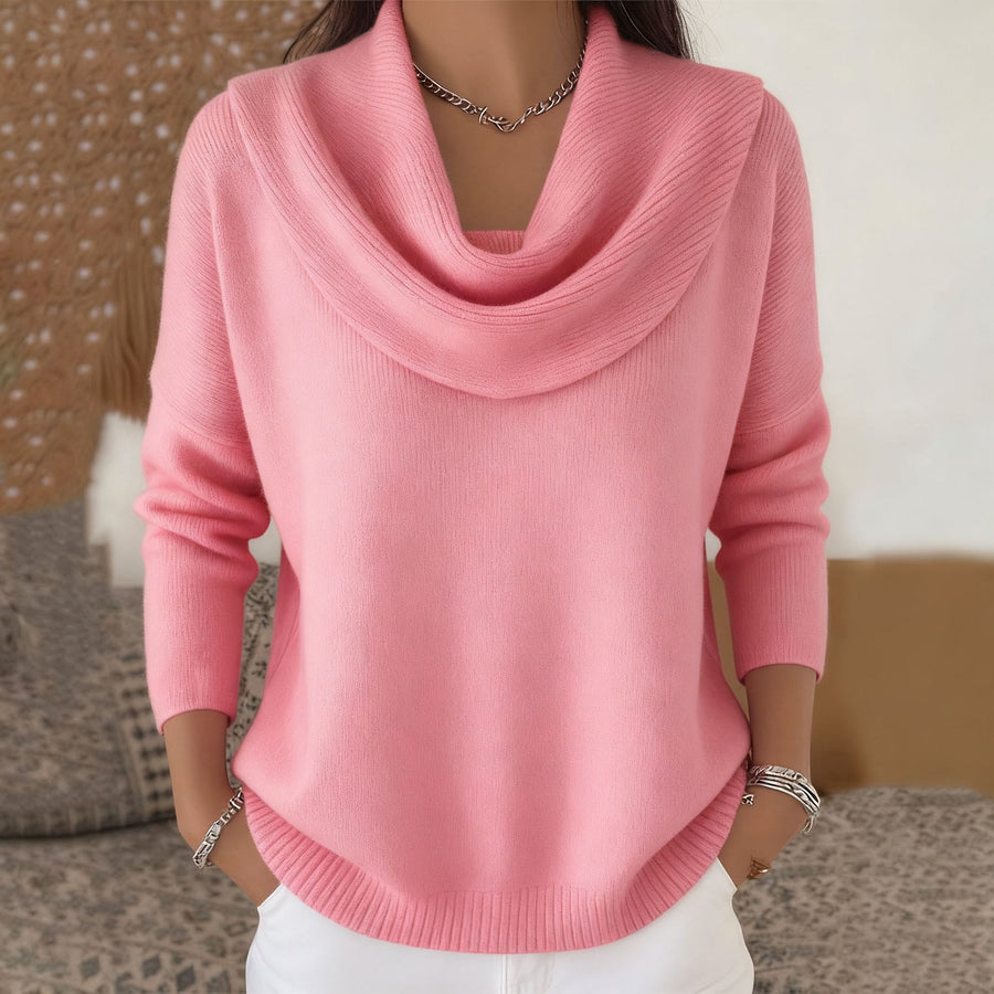 DELAMONT | Pull Col Bénitier Drapé Christine