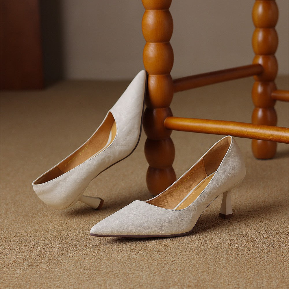 DELAMONT| Escarpins Fins en Cuir Lucie