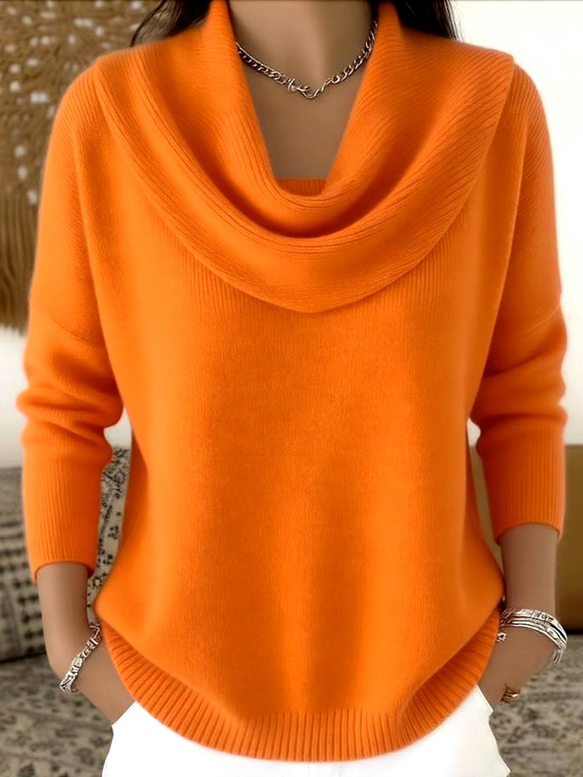 DELAMONT | Pull Col Bénitier Drapé Christine