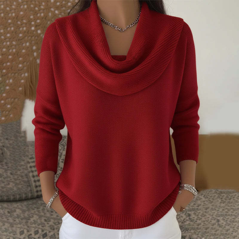 DELAMONT | Pull Col Bénitier Drapé Christine