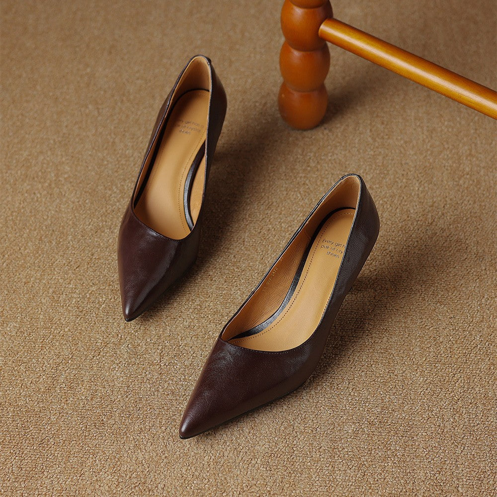 DELAMONT| Escarpins Fins en Cuir Lucie