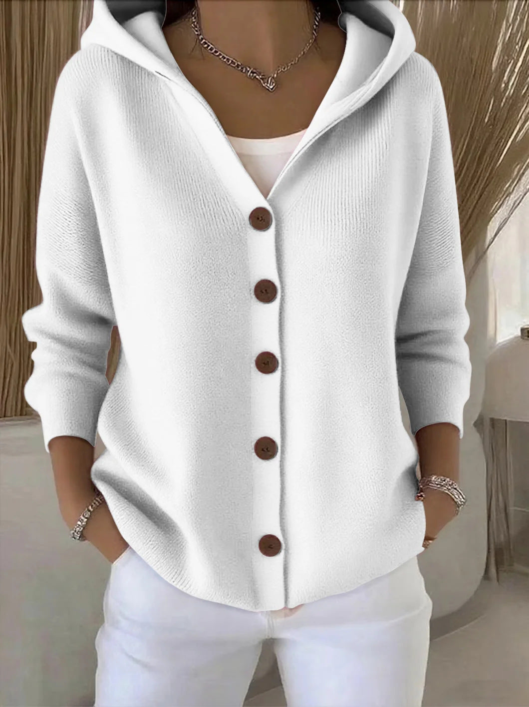 DELAMONT | Cardigan à Capuche Boutonné Marie