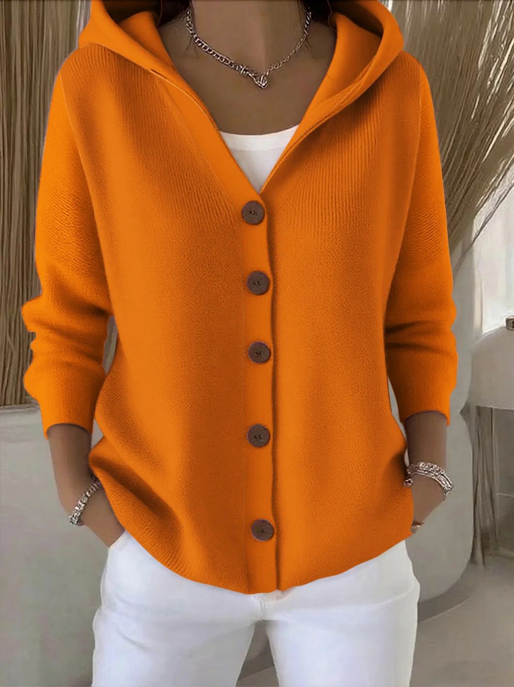 DELAMONT | Cardigan à Capuche Boutonné Marie