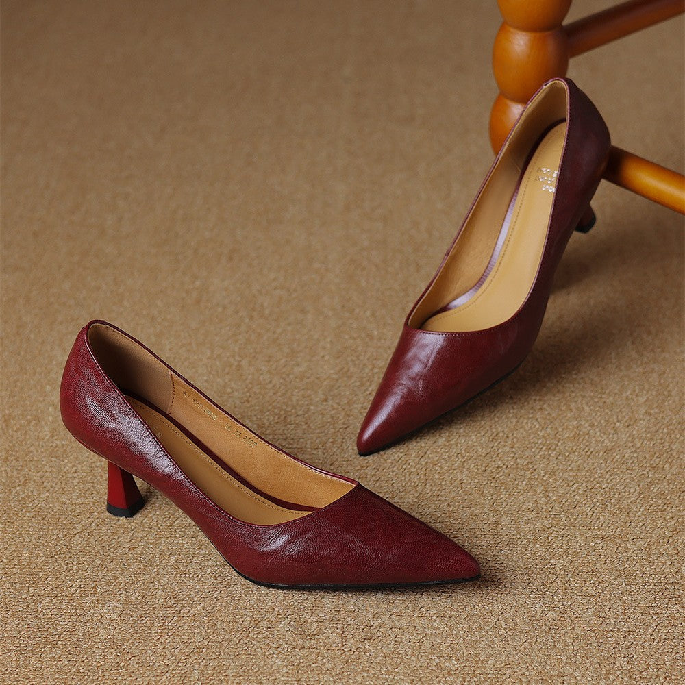DELAMONT| Escarpins Fins en Cuir Lucie