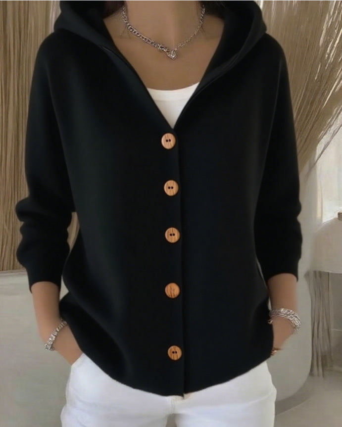DELAMONT | Cardigan à Capuche Boutonné Marie