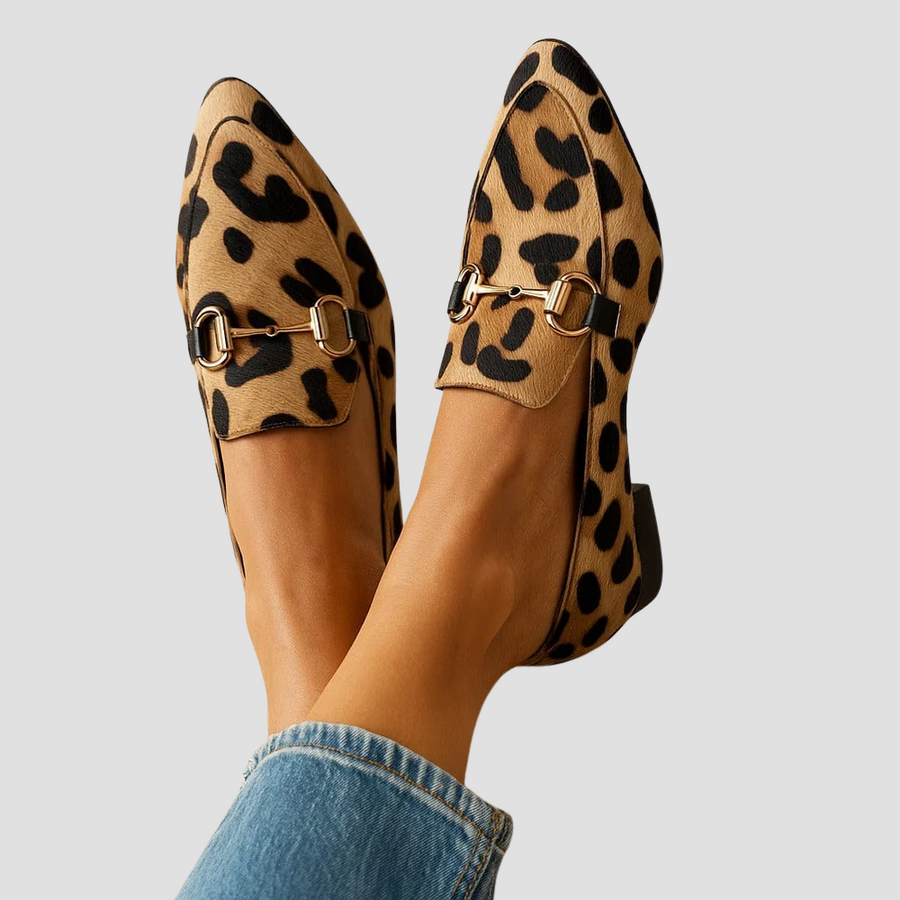 DELAMONT | Mocassins Imprimé Léopard Marie