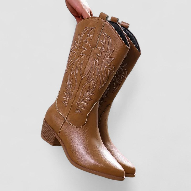 DELAMONT| Bottes Western Orthopédiques Claire