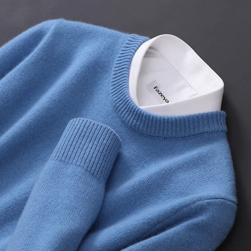 DELAMONT | Pull Col Rond Maille Douce Marcel