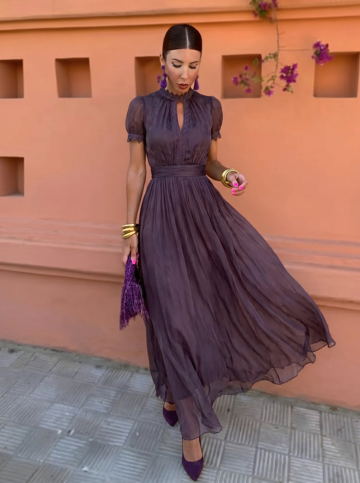 DELAMONT  Robe Longue Fluide Margot