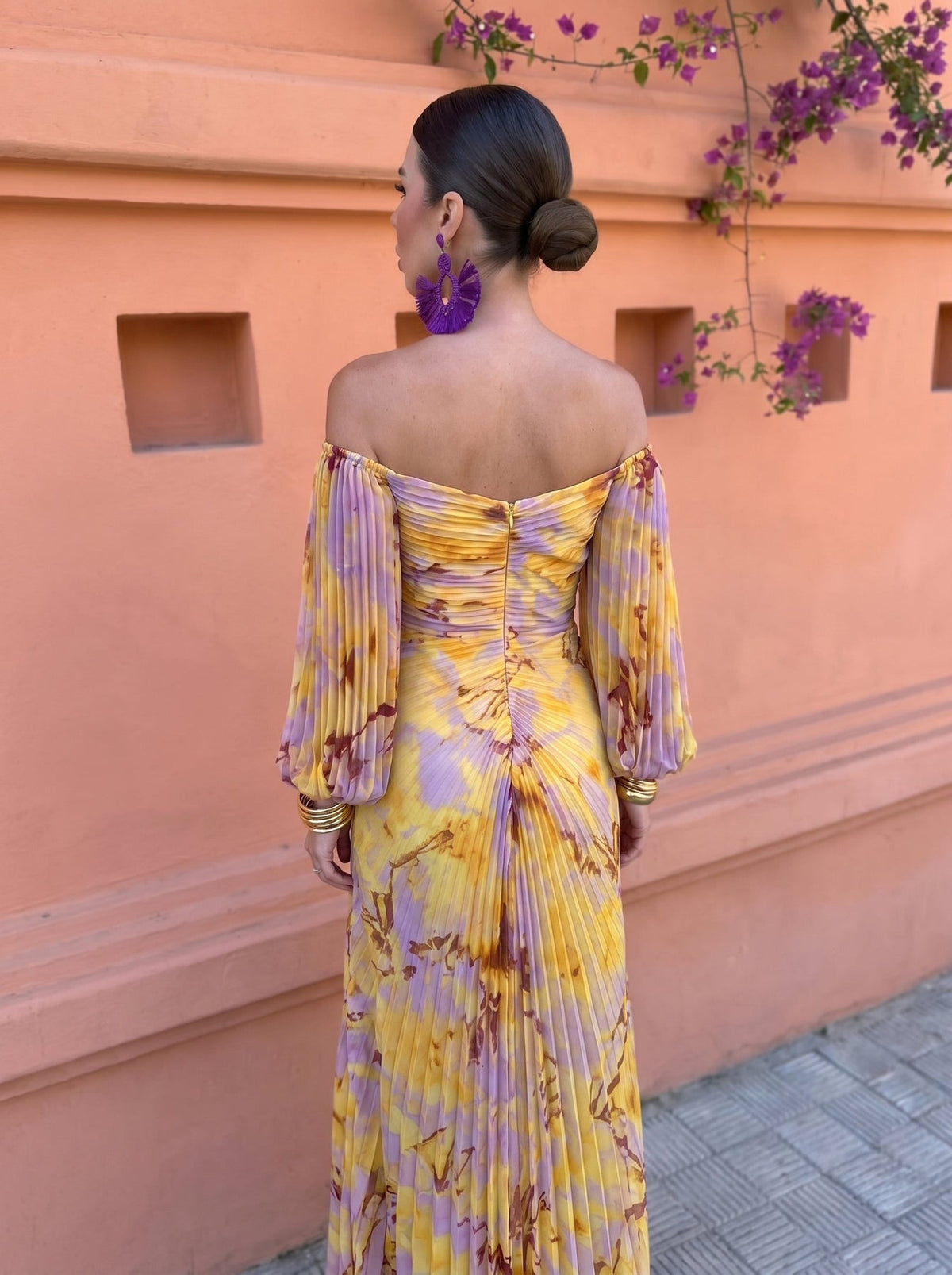 DELAMONT | Robe Longue Fleurie Col V Juliette